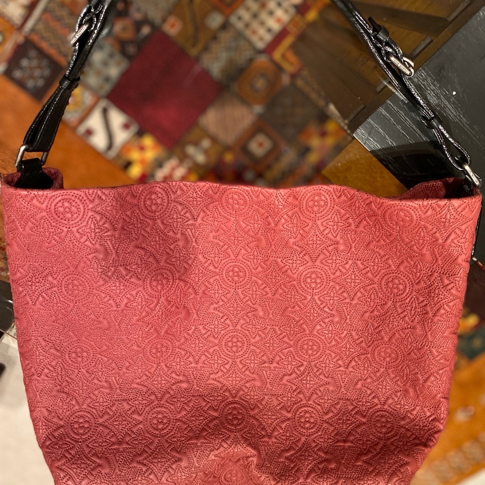 Louis Vuitton Red Embossed Shoulder Bag